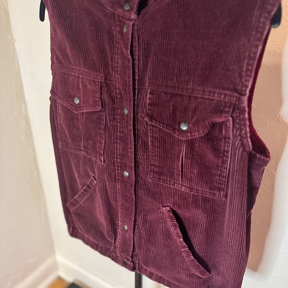 Corduroy Vest in Rich Burgundy - Picture 3 of 5